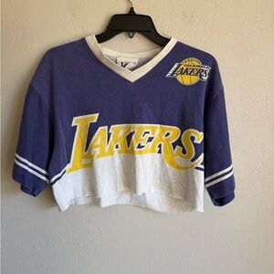 Vintage Lee Los Angeles Lakers Purple White Cropped Toe Womens L Streetwear